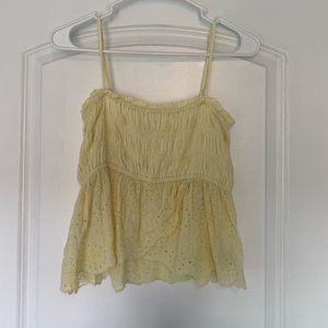 NEED TO SELL ASAP! American eagle. Size medium. Yellow tank with floral designs.